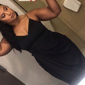 EXPRESS Black Midi Wrap Dress - Wedding guest or Datenight